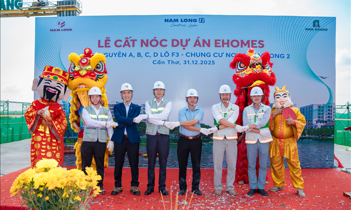 NOXH NAM LONG 2 CẤT NÓC ĐÚNG KẾ HOẠCH, ĐẢM BẢO LỘ TRÌNH BÀN GIAO